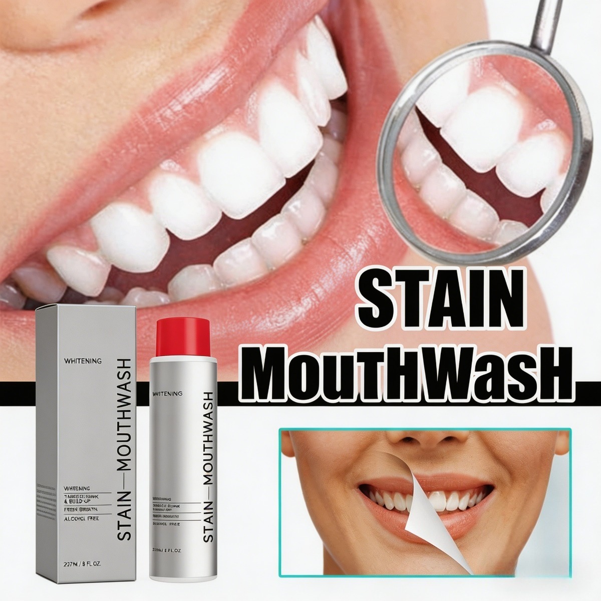 Stain Whitening Mouthwash Gunk - Teeth Whitening Promotion ulasan dan harga