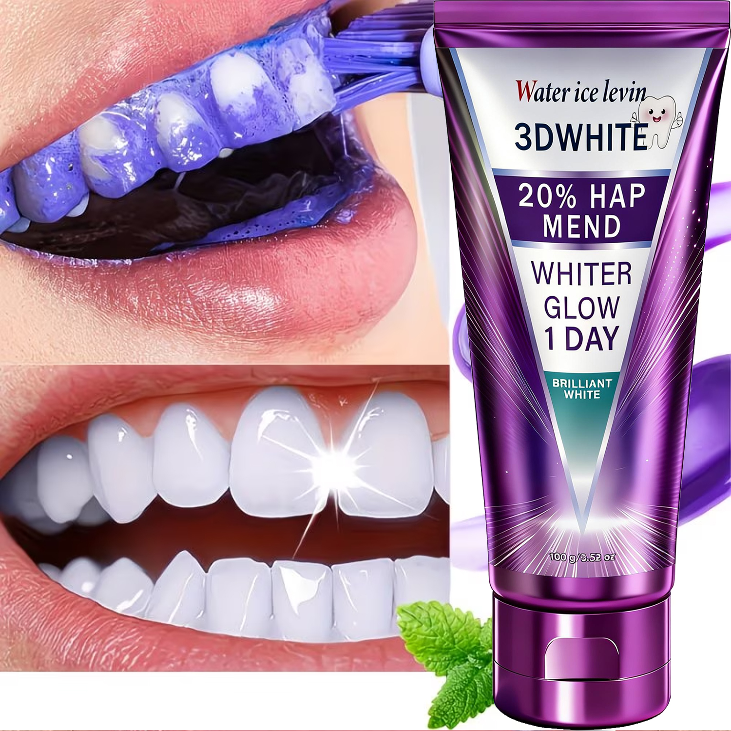 20% HAP 3D White Toothpaste -  - Remineralizing Toothpaste ulasan dan harga