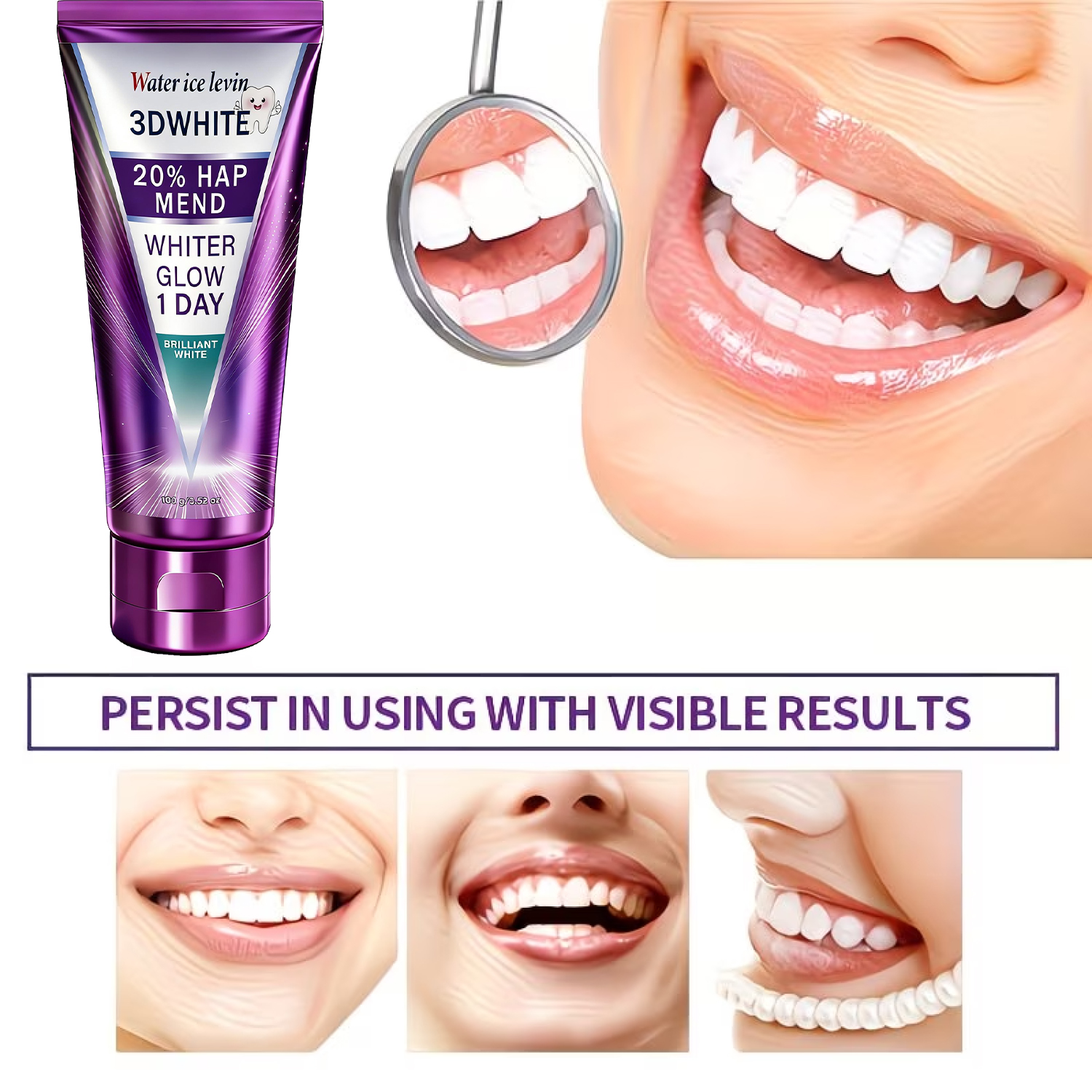 20% HAP 3D White Toothpaste -  - Remineralizing Toothpaste ulasan dan harga