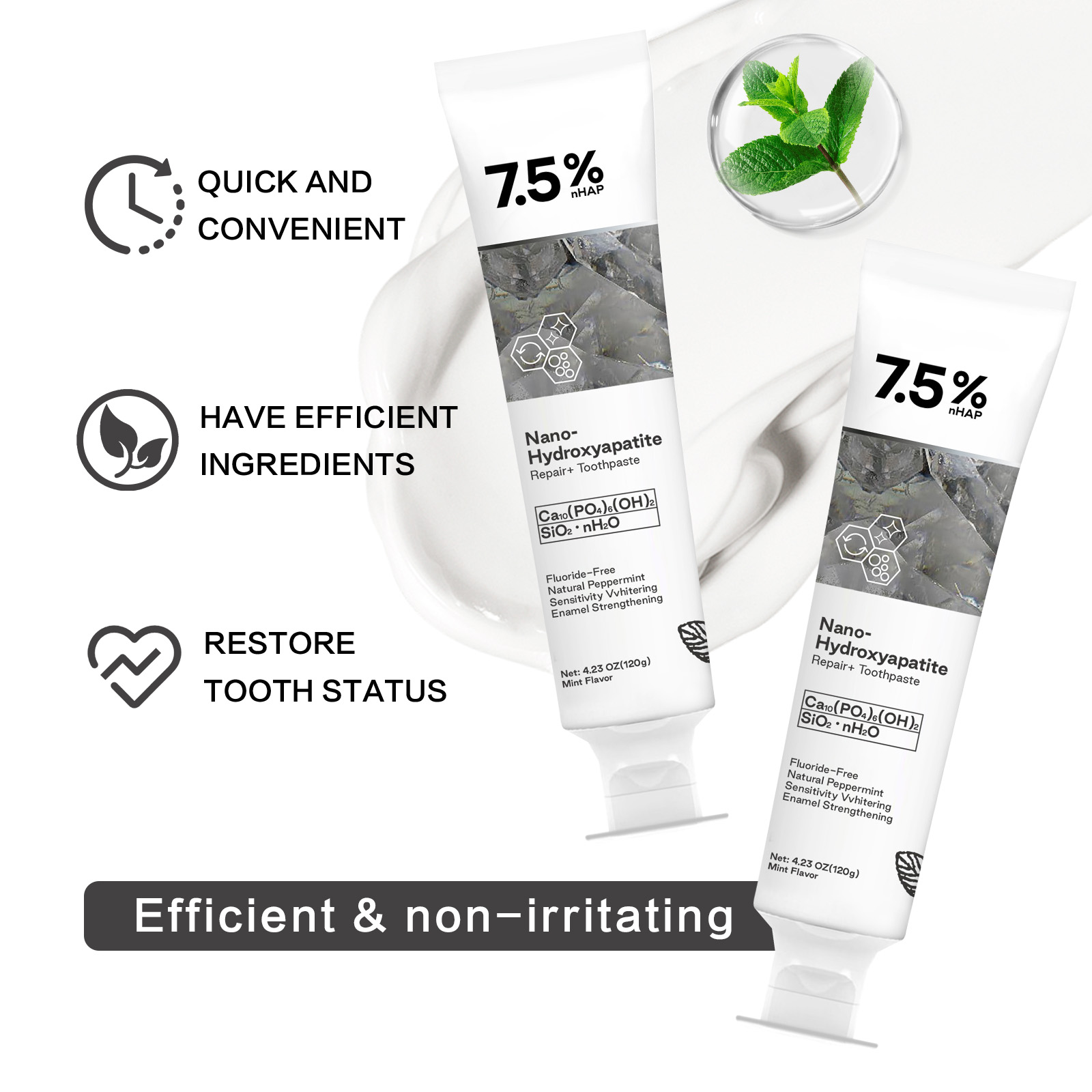 Nano Hydroxyapatite Toothpaste - Teeth Whitening With Peroxide ulasan dan harga