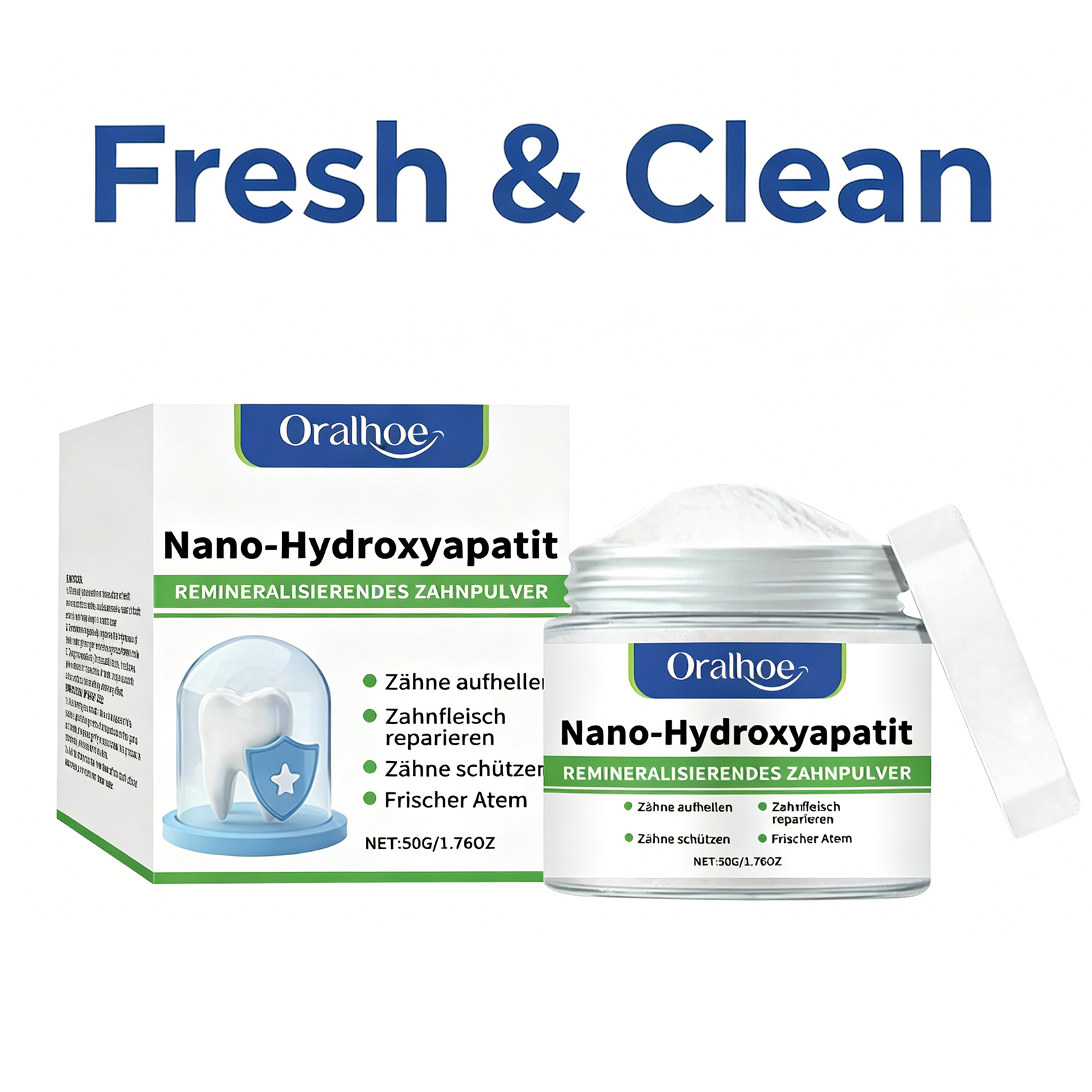 50g Nano-Hydroxyapatite Tooth  - Teeth Whitening Remedies ulasan dan harga