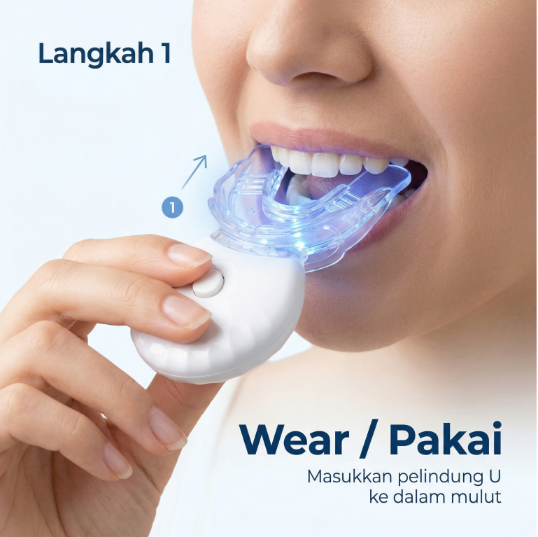 Blue Light Therapy Device, Gum - Teeth Whitening Promotion ulasan dan harga