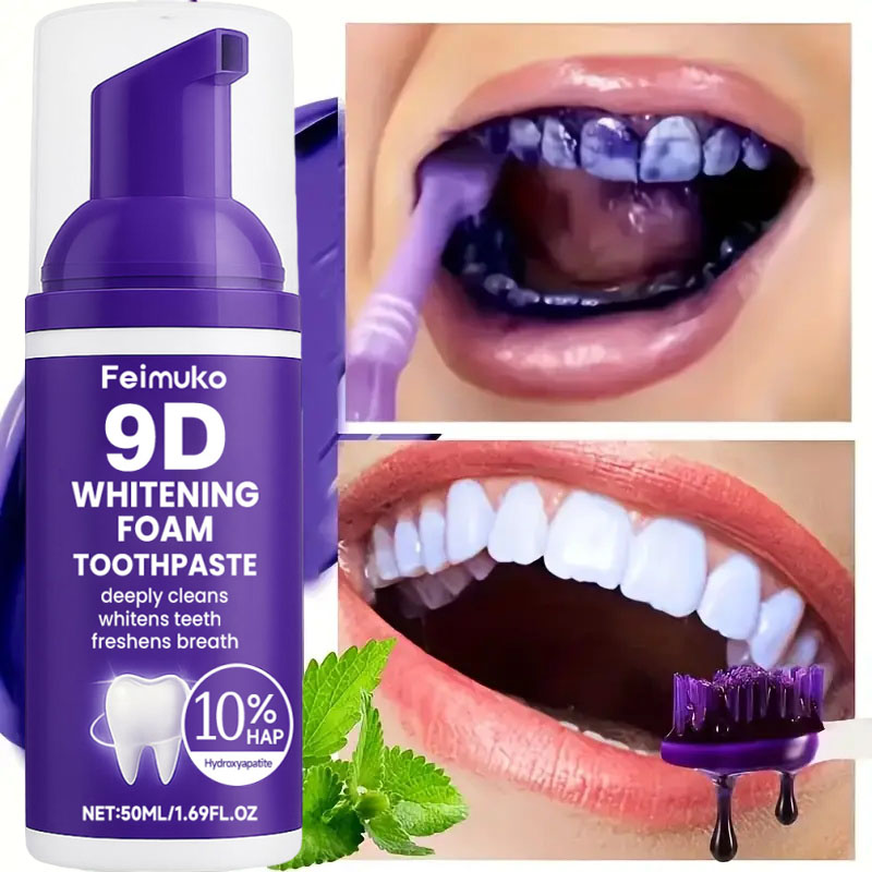 9D Purple Teeth Whitening Toot - Remineralizing Toothpaste ulasan dan harga