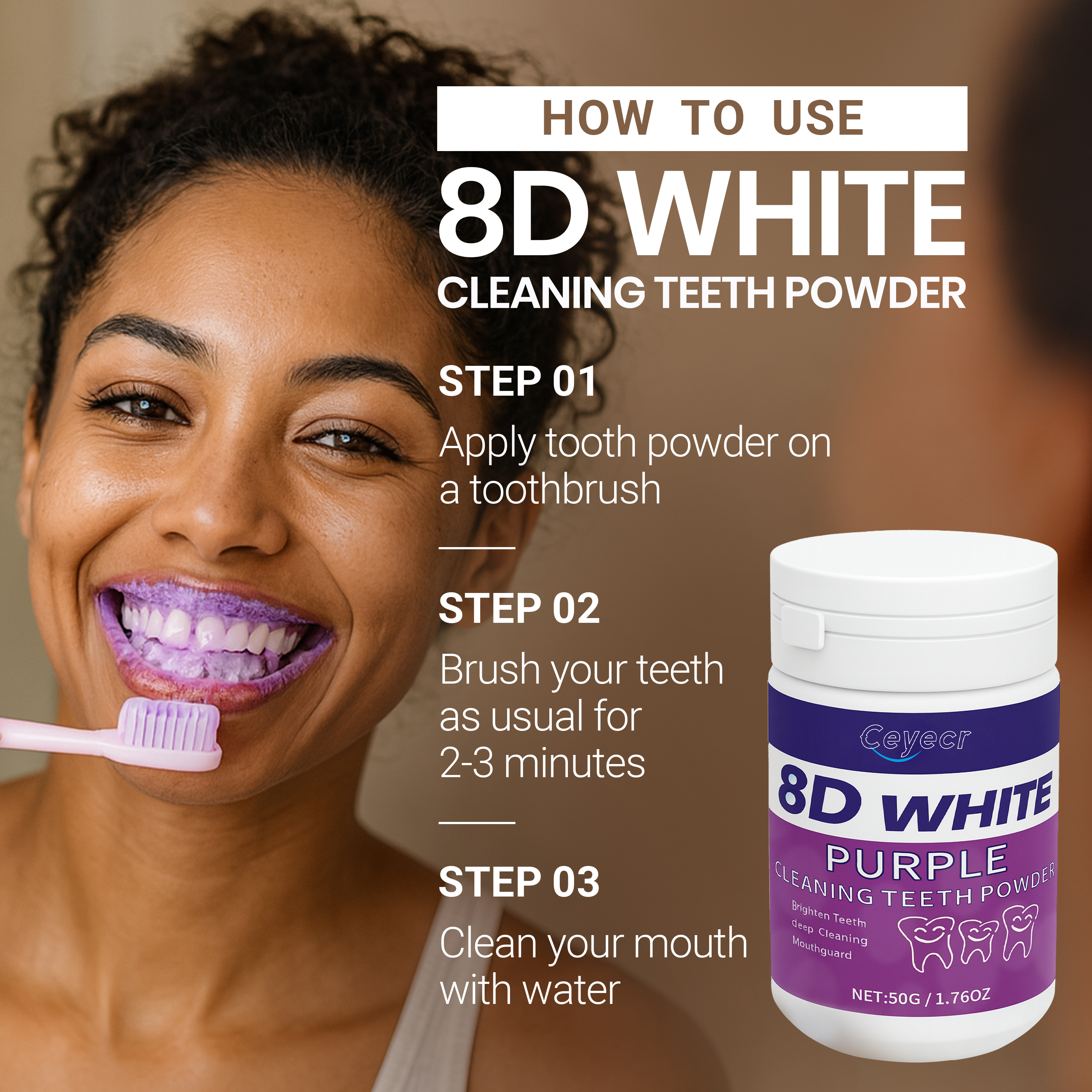 8D white Teeth Whitening Powde - Teeth Whitening Remedies ulasan dan harga