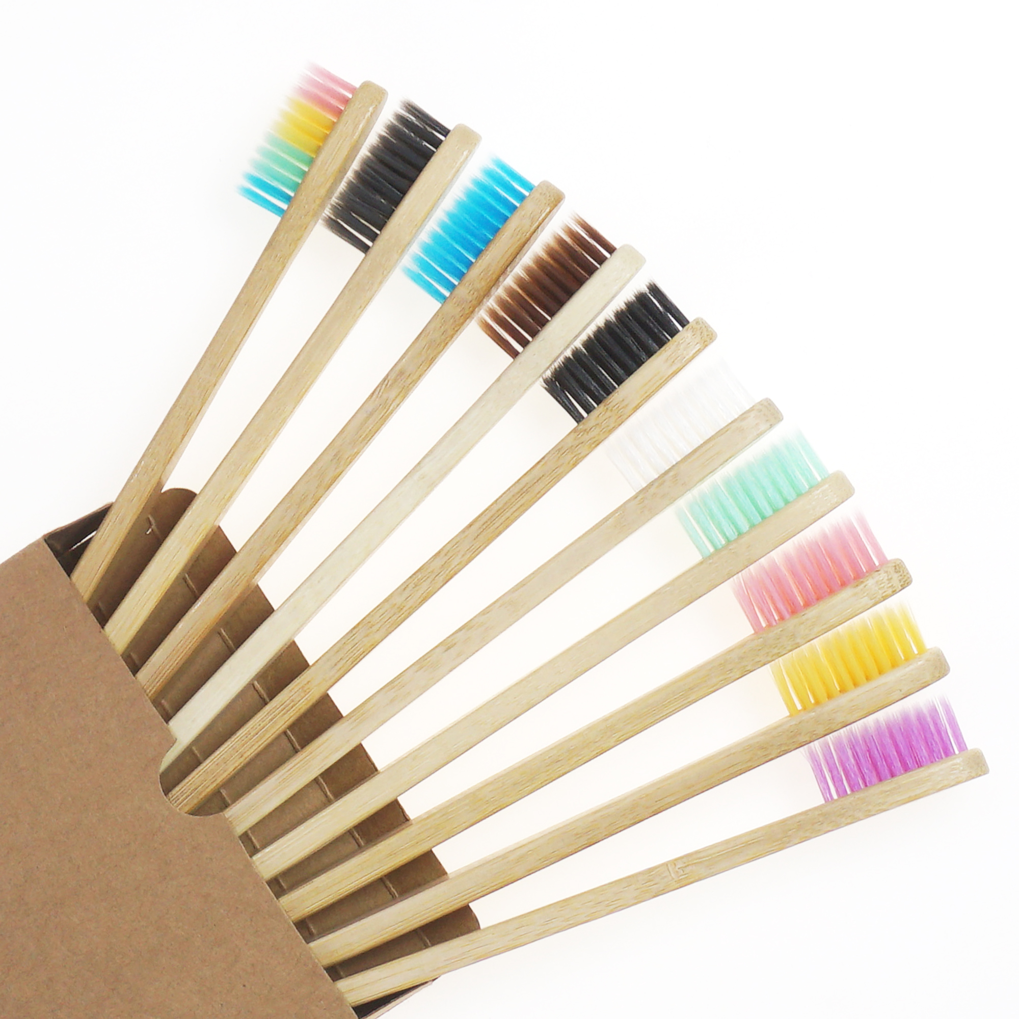 100PCS Colorful Natural Bamboo - Teeth Whitening Logo ulasan dan harga