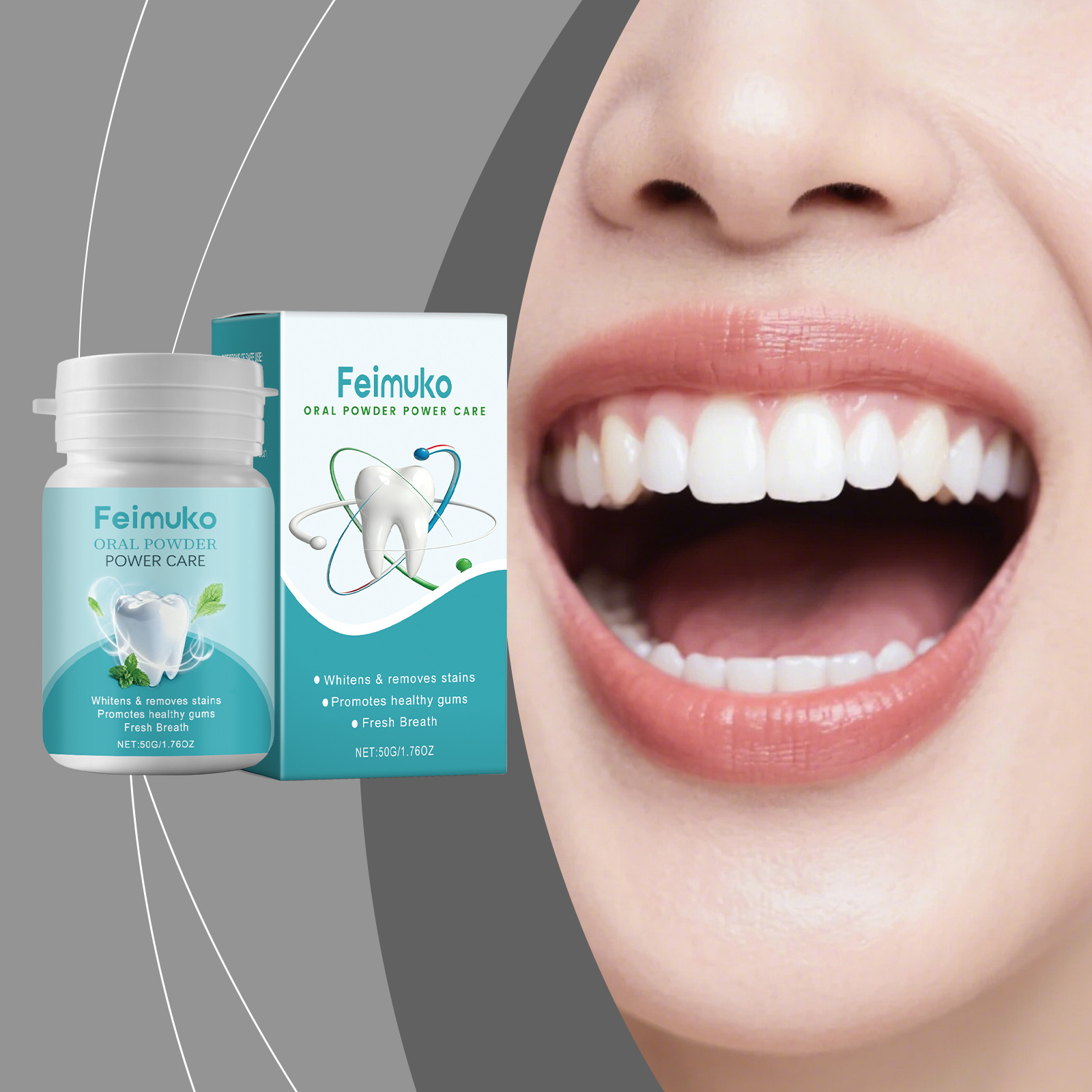 Feimuko Oral Powder Power Remo - Teeth Whitening Promotion ulasan dan harga