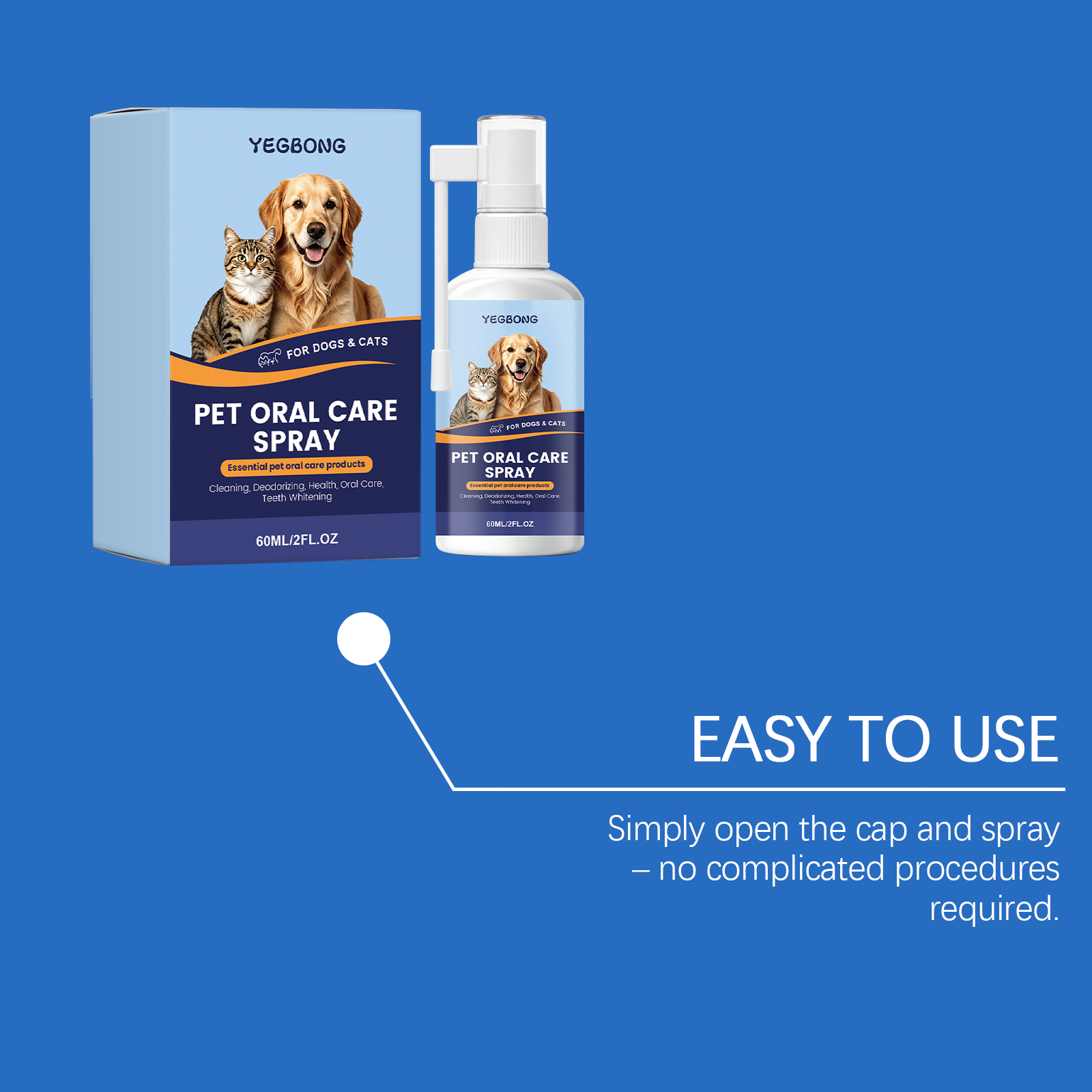 Pet Teeth Cleaning Spray Deep  - Teeth Whitening And Stain Removal ulasan dan harga