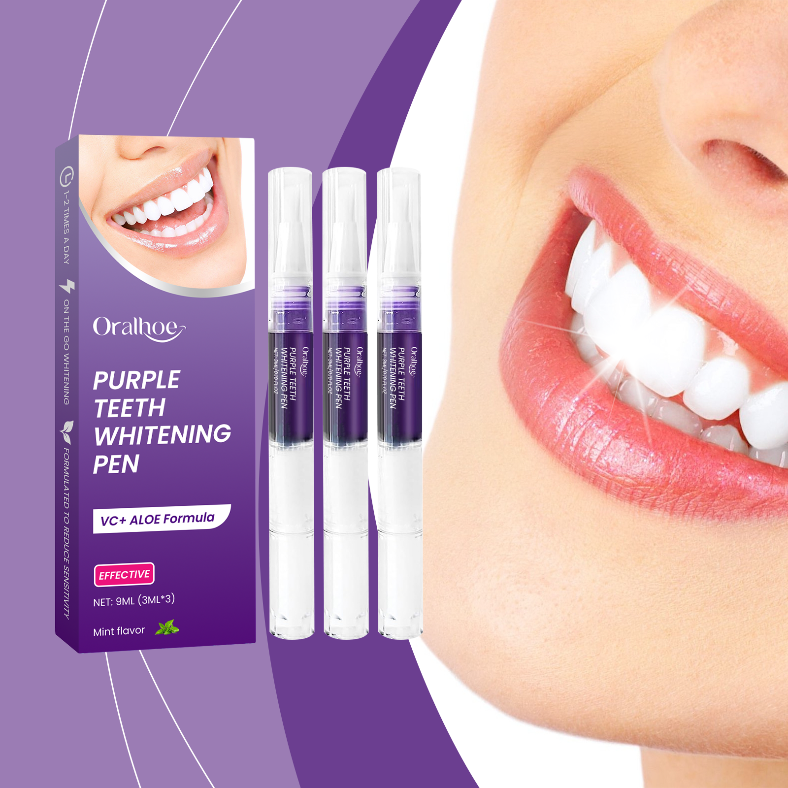 Purple Teeth Whitening Pen - D - Teeth Whitening Pen ulasan dan harga