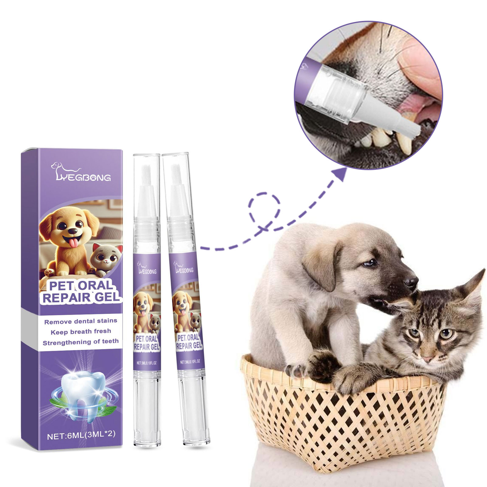 12pcs Pet Toothbrush Pen Denta - Teeth Whitening Pen ulasan dan harga