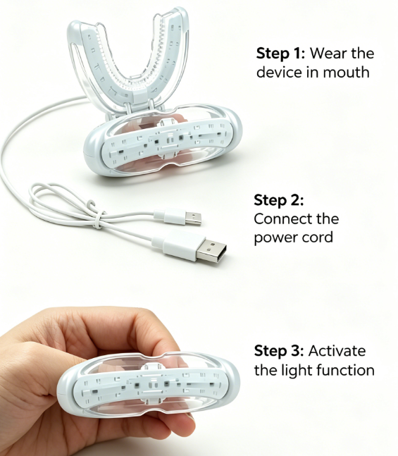 650nm infrared LED light treat - Teeth Whitening Effects ulasan dan harga