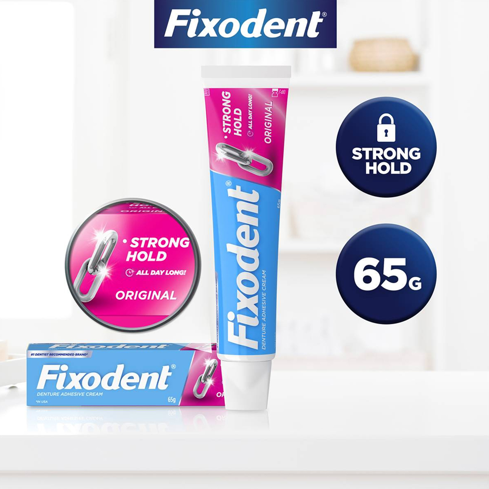 Fixodent 68g Original Strong C - Teeth Whitening Opalescence ulasan dan harga